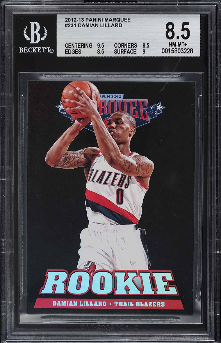 2012 Panini Marquee Damian Lillard ROOKIE #231 BGS 8.5 NM-MT+