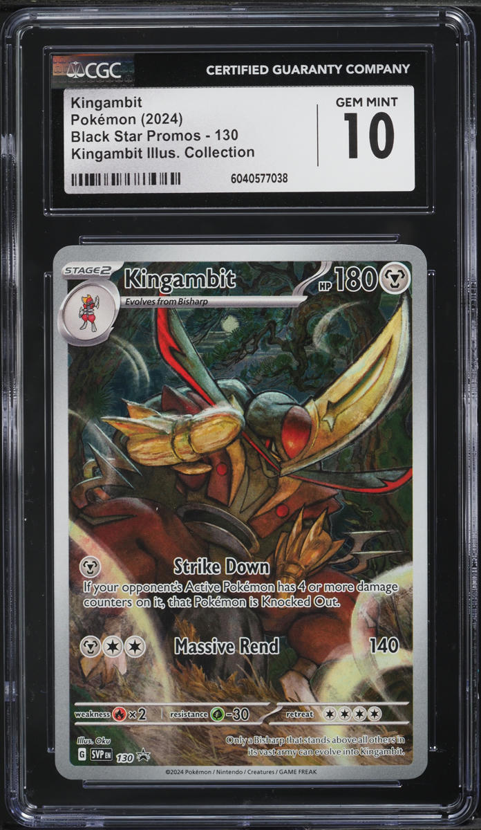 2024 Pokemon Scarlet & Violet Promo Illustration Collection Kingambit #130 CGC 10 GEM MINT