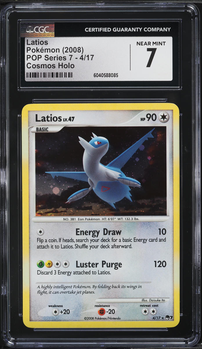 2008 Pokemon POP Series 7 Cosmos Holo Latios #4 CGC 7 NRMT