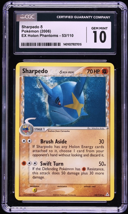2006 Pokemon EX Holon Phantoms Sharpedo #53 CGC 10 GEM MINT