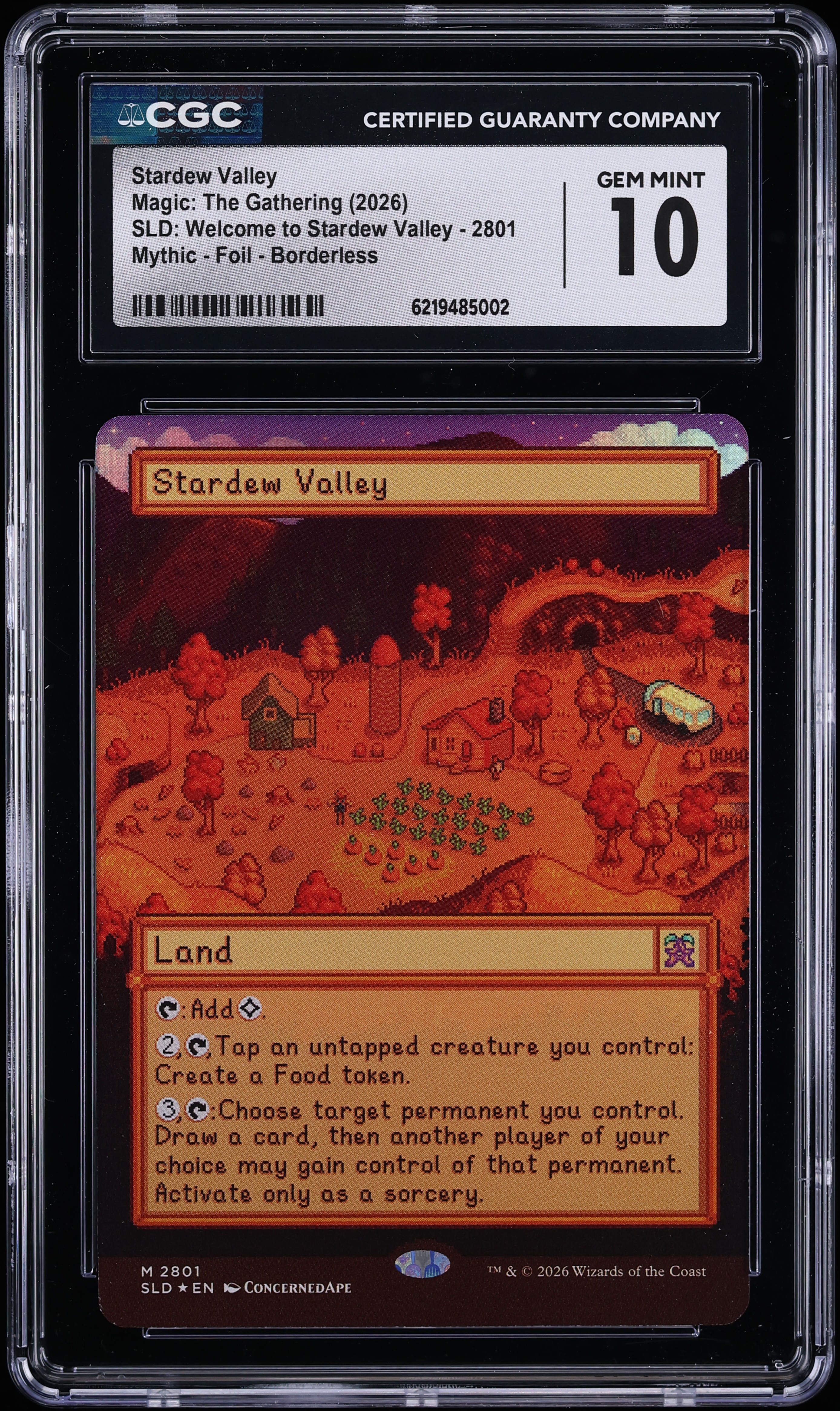 2026 Magic The Gathering SLD: Welcome Foil Borderless Stardew Valley #2801 CGC 10 GEM MINT