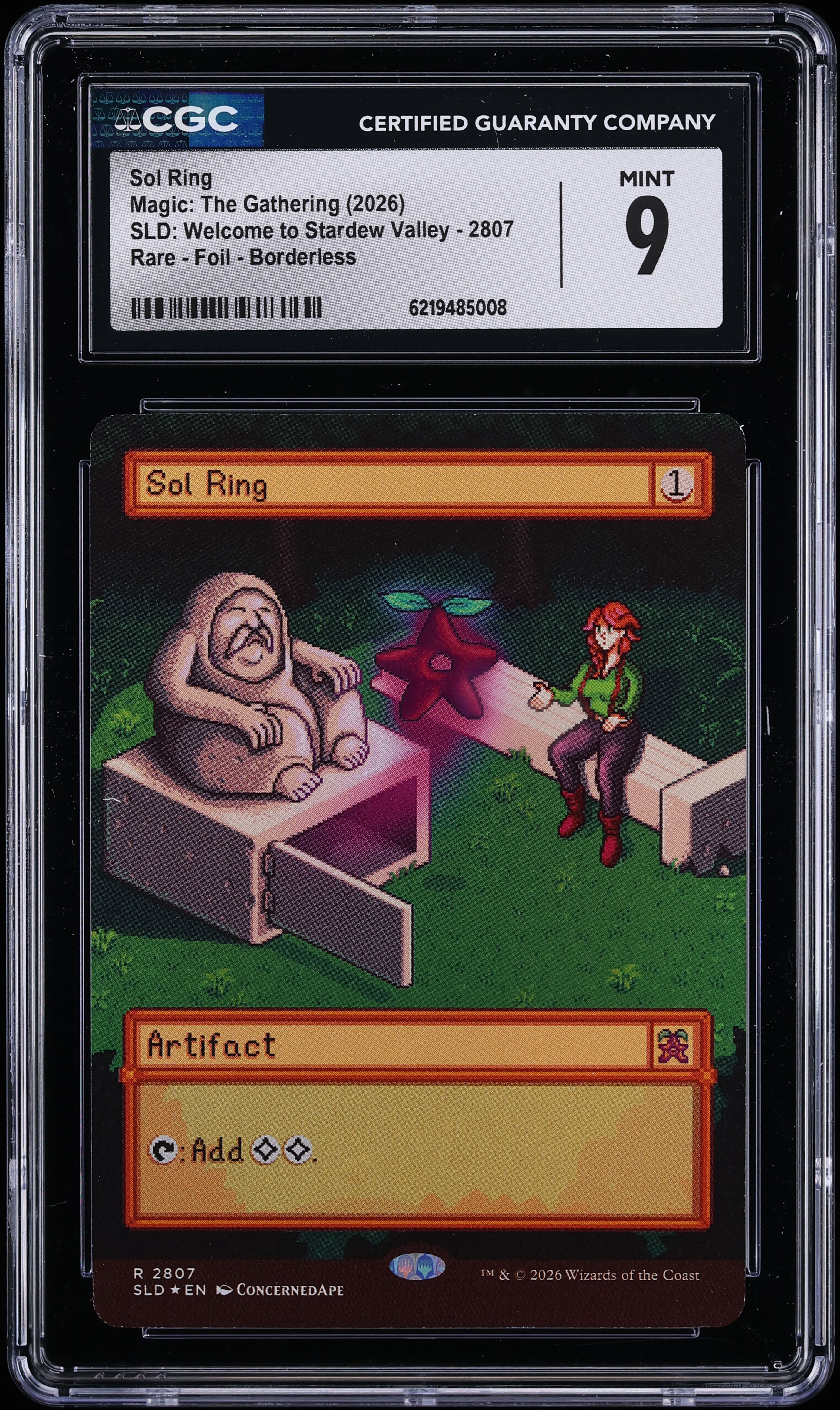 2026 Magic The Gathering MTG SLD Welcome To Stardew Valley Foil Borderless Sol Ring #2807 CGC 9