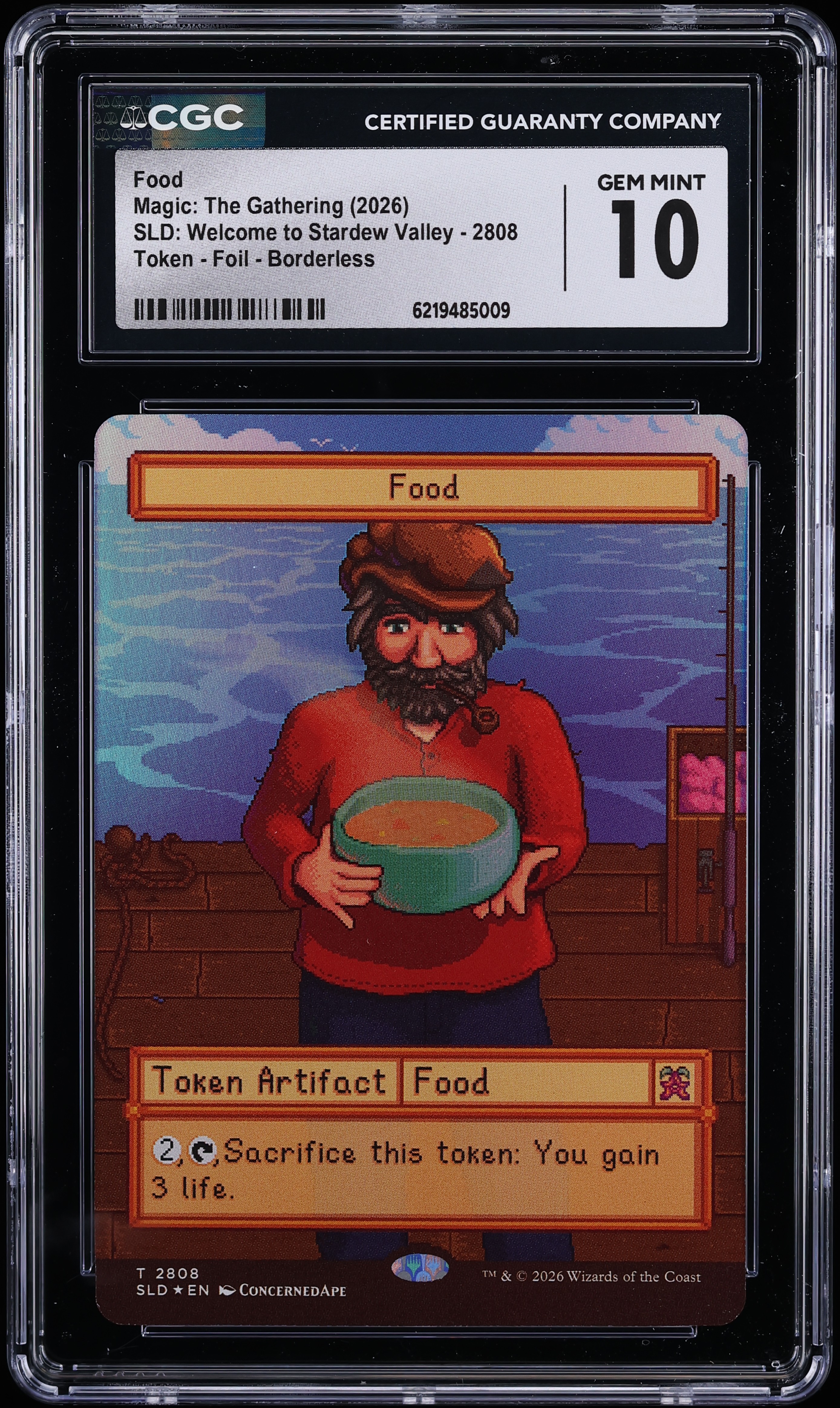 2026 Magic The Gathering MTG SLD Welcome To Stardew Valley Foil Borderless Food #2808 CGC 10