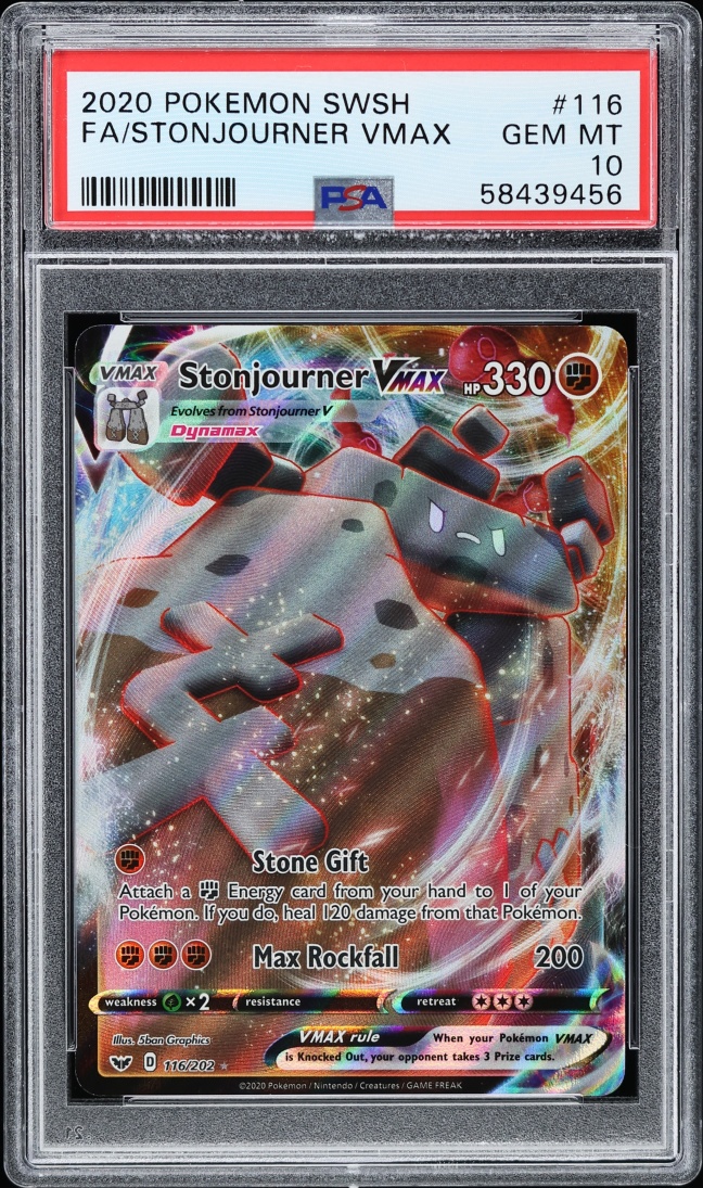 2020 Pokemon Sword & Shield Alt Art Stonjourner VMAX #116 PSA 10 GEM MINT