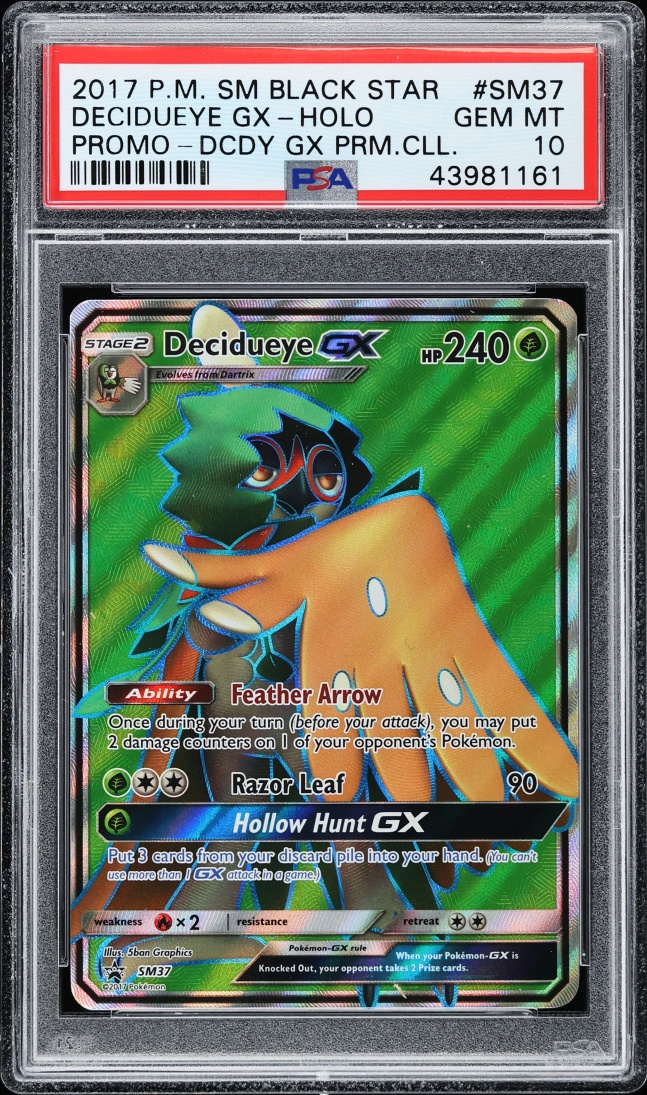 2017 Pokemon Sun & Moon Promo Premium Collection Decidueye GX #SM37 PSA 10 GEM MINT