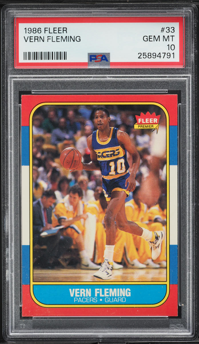 1986 Fleer Basketball Vern Fleming ROOKIE #33 PSA 10 GEM MINT