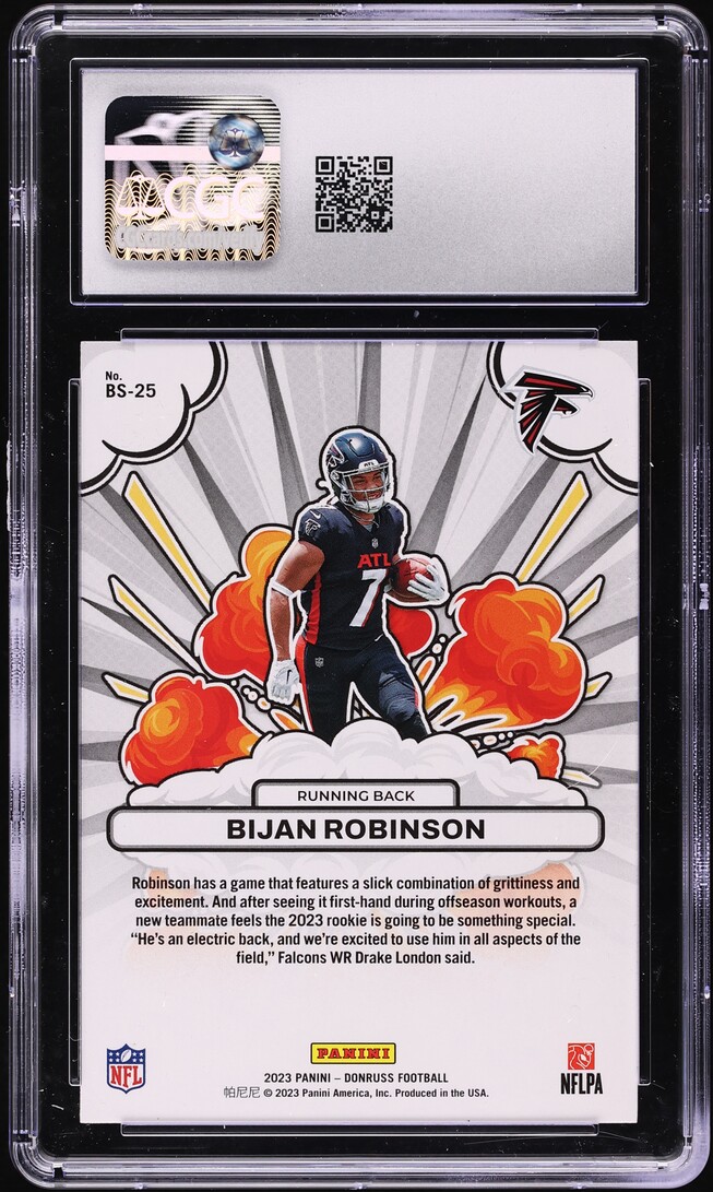 2023 Donruss Bomb Squad! Bijan Robinson ROOKIE #BS-25 CGC 10 GEM MINT