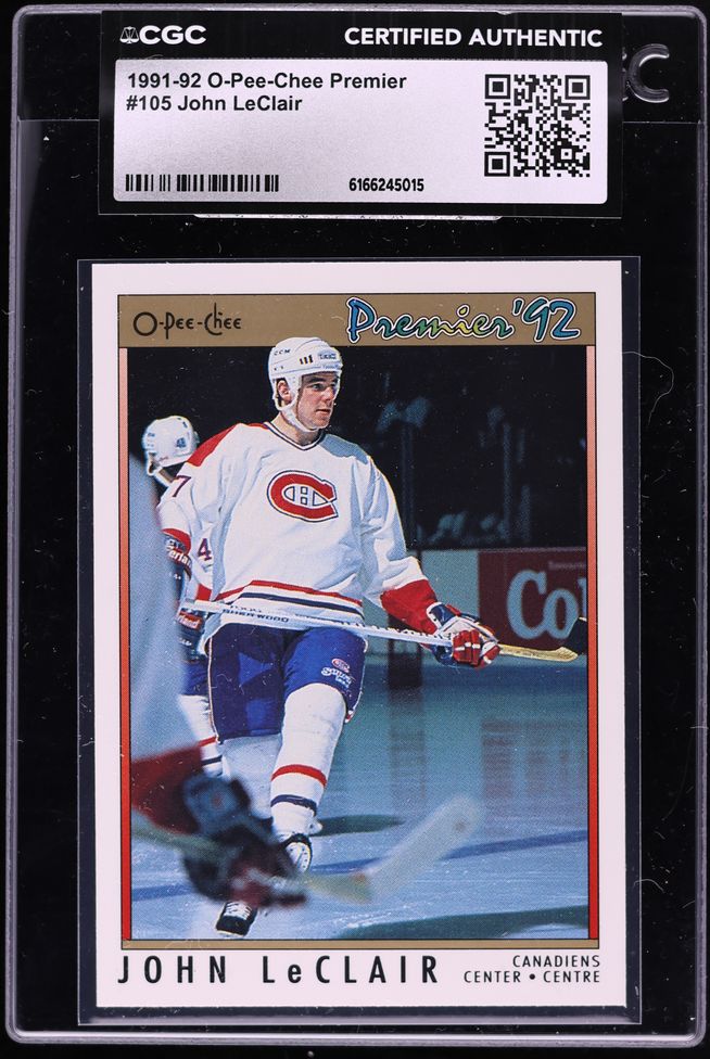 1991 O-Pee-Chee Premier John LeClair #105 CGC AUTH