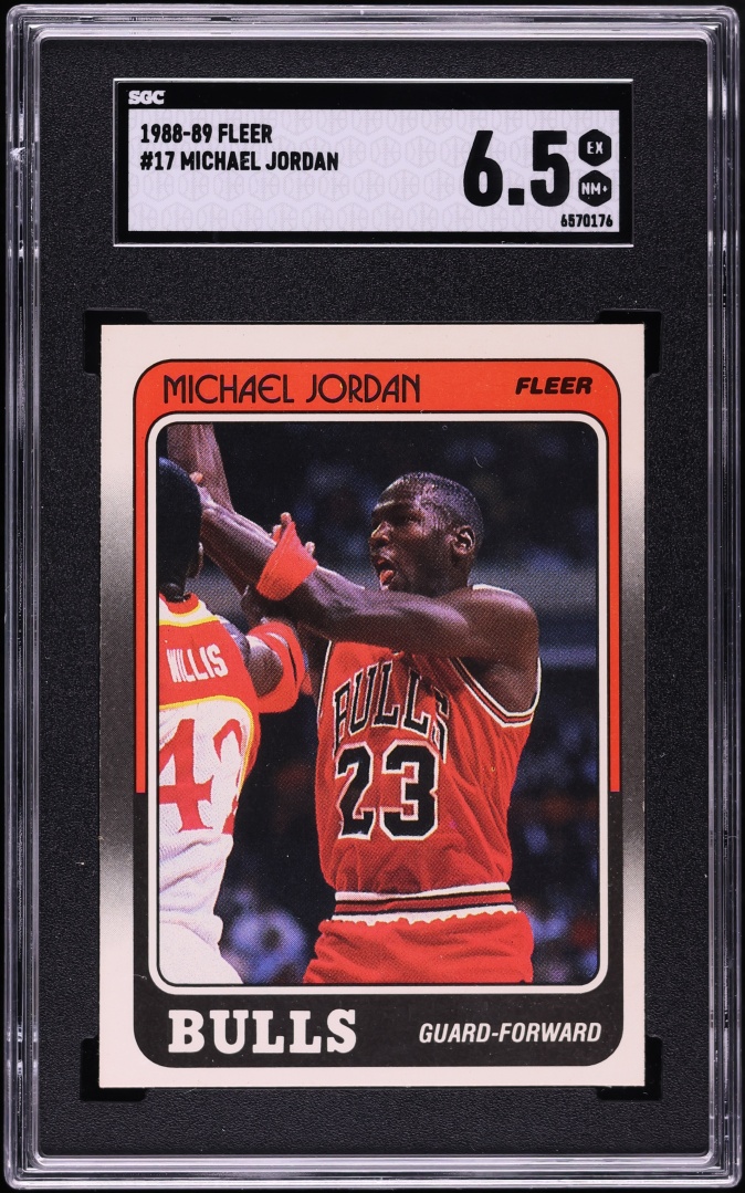1988 Fleer Basketball Michael Jordan #17 SGC 6.5 EXMT+
