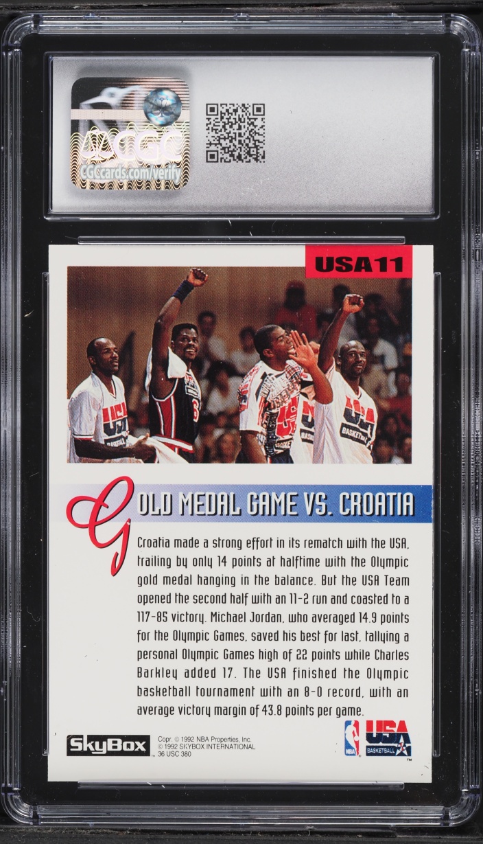 1992 Skybox Olympic Team Michael Jordan #USA11 CGC 9 MINT