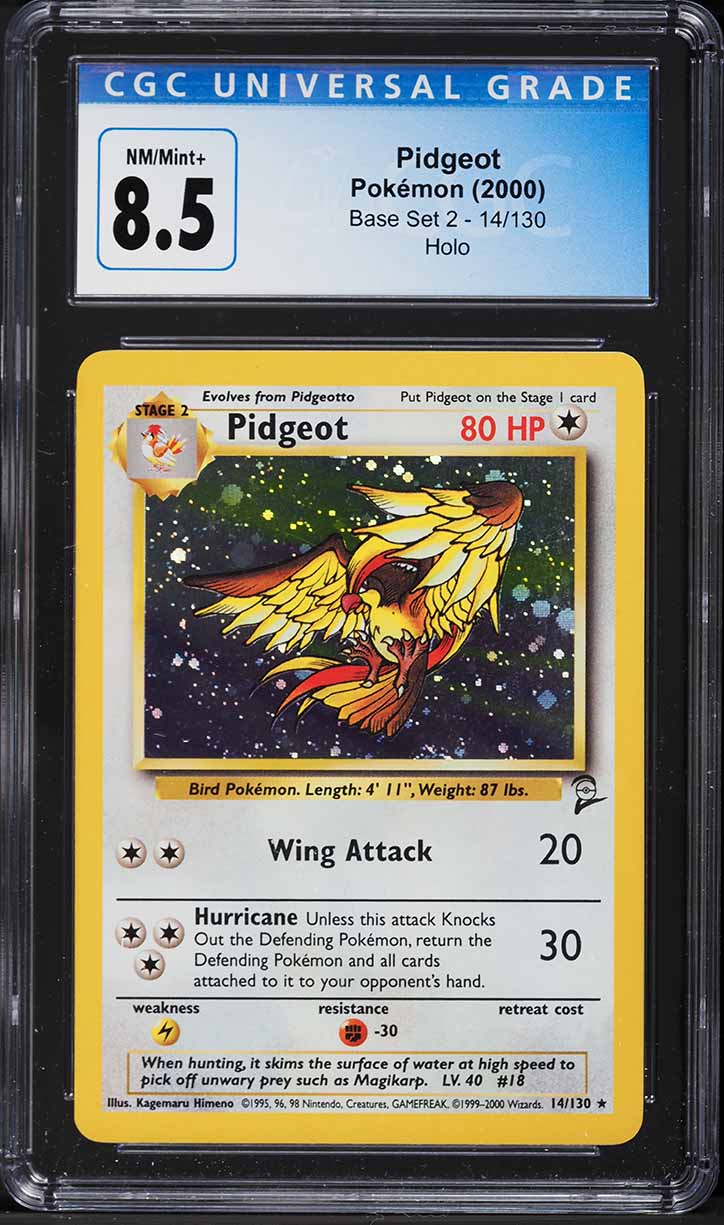 2000 Pokemon Base Set 2 Holo Pidgeot #14 CGC 8.5 NM-MT+ on Fanatics Collect
