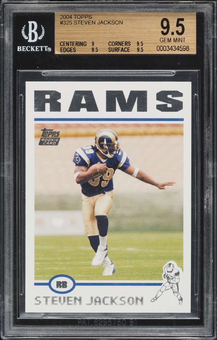2004 Topps Football Steven Jackson ROOKIE #325 BGS 9.5 GEM MINT