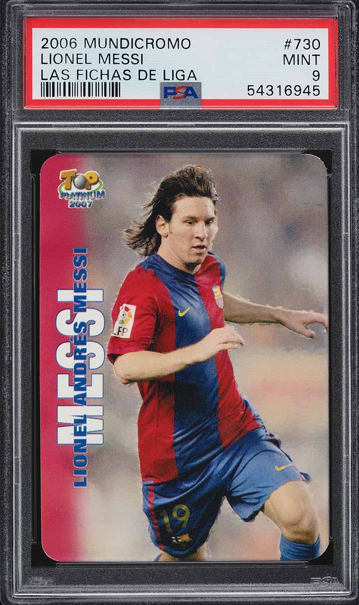 2006 Mundicromo Las Fichas De Liga Lionel Messi #730 PSA 9 MINT
