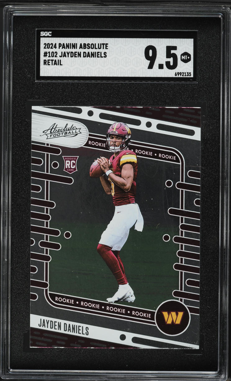 2024 Absolute Retail Jayden Daniels ROOKIE #102 SGC 9.5 MINT+