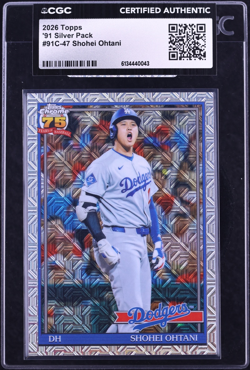 2026 Topps Chrome '91 Silver Pack Shohei Ohtani #91C-47 CGC AUTH