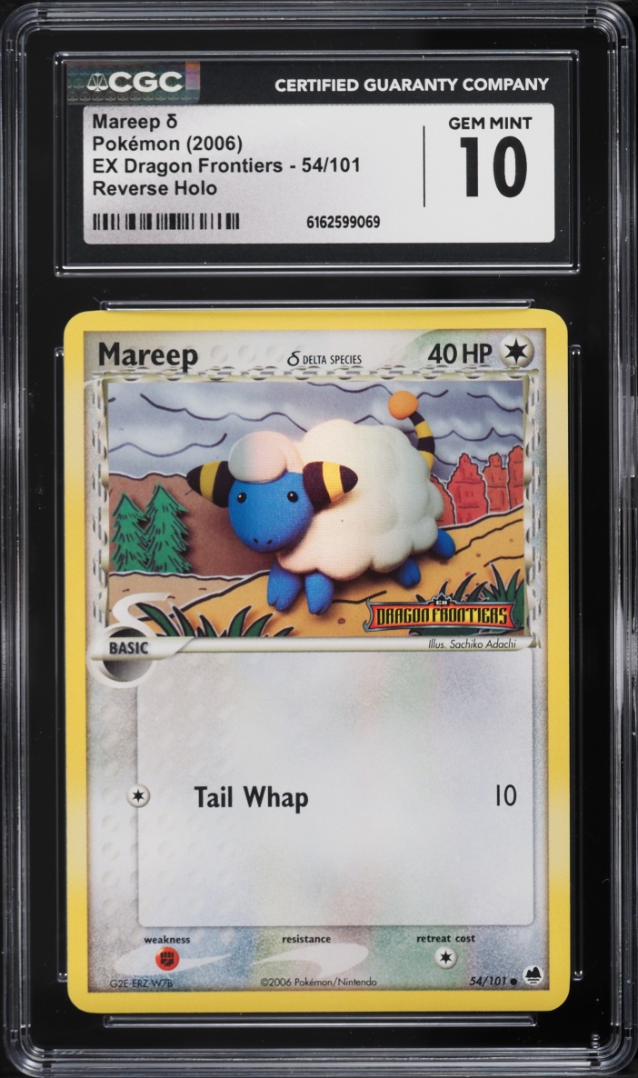 2006 Pokemon EX Dragon Frontiers Reverse Holo Mareep #54 CGC 10 GEM MINT