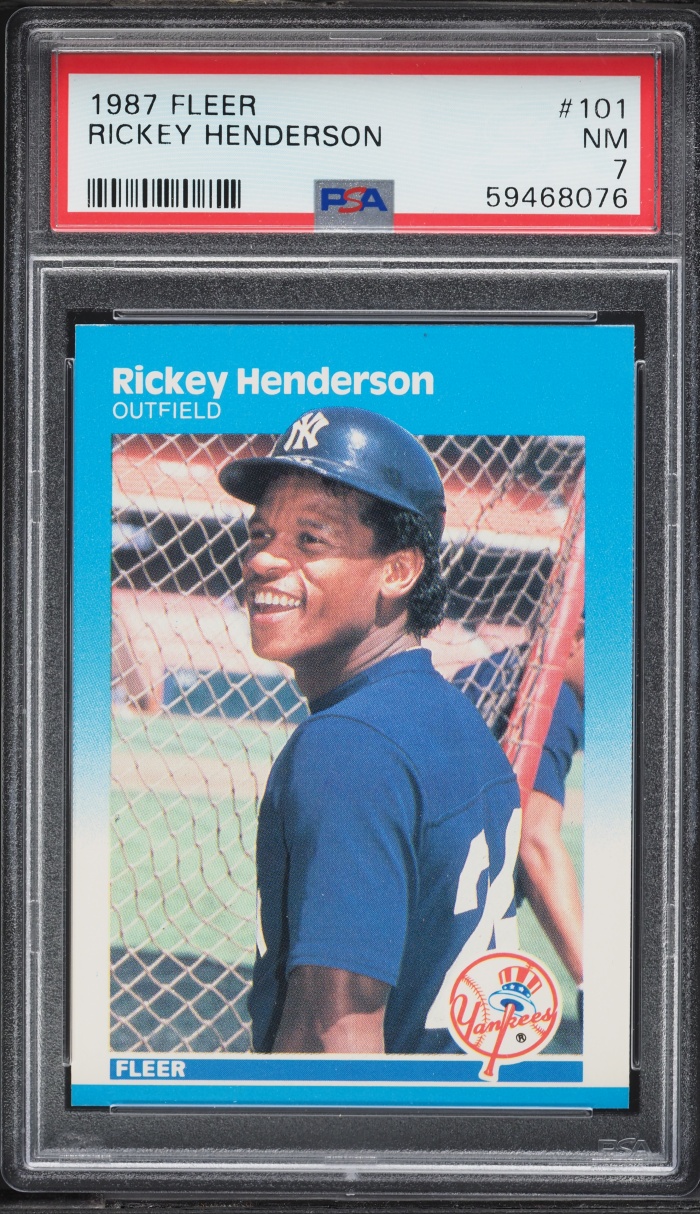 1987 Fleer Rickey Henderson #101 PSA 7 NRMT