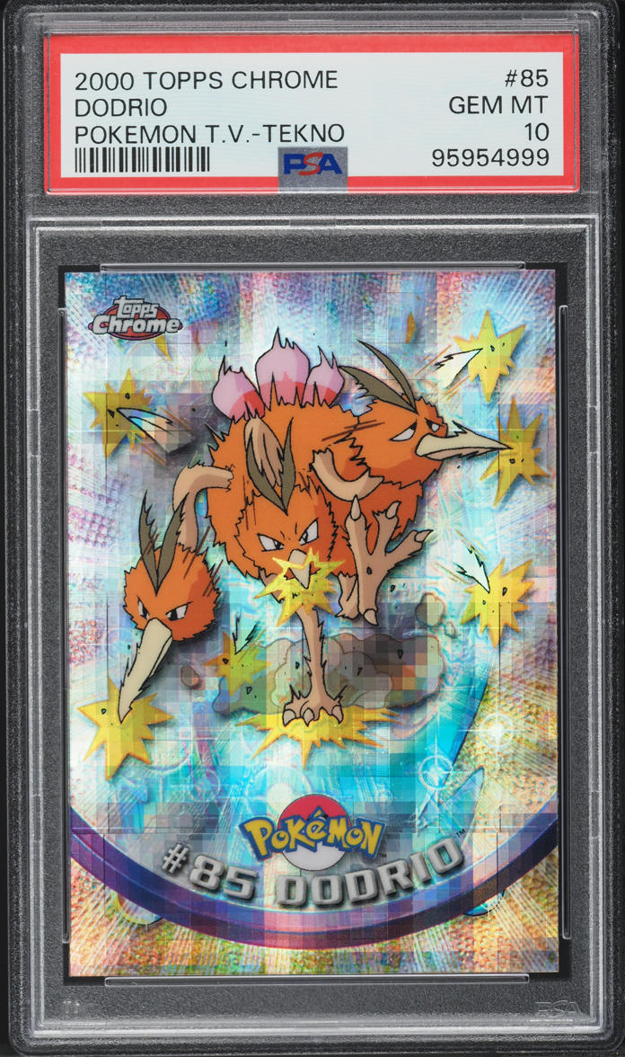 2000 Topps Chrome Pokemon T.V. Series 2 Tekno Dodrio #85 PSA 10 GEM MINT