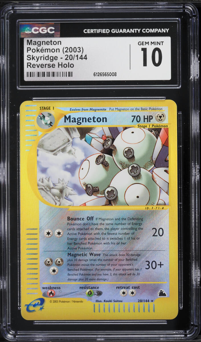 2003 Pokemon Skyridge Reverse Holo Magneton #20 CGC 10 GEM MINT