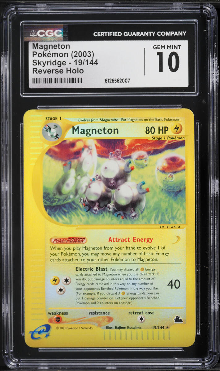 2003 Pokemon Skyridge Reverse Holo Magneton #19 CGC 10 GEM MINT