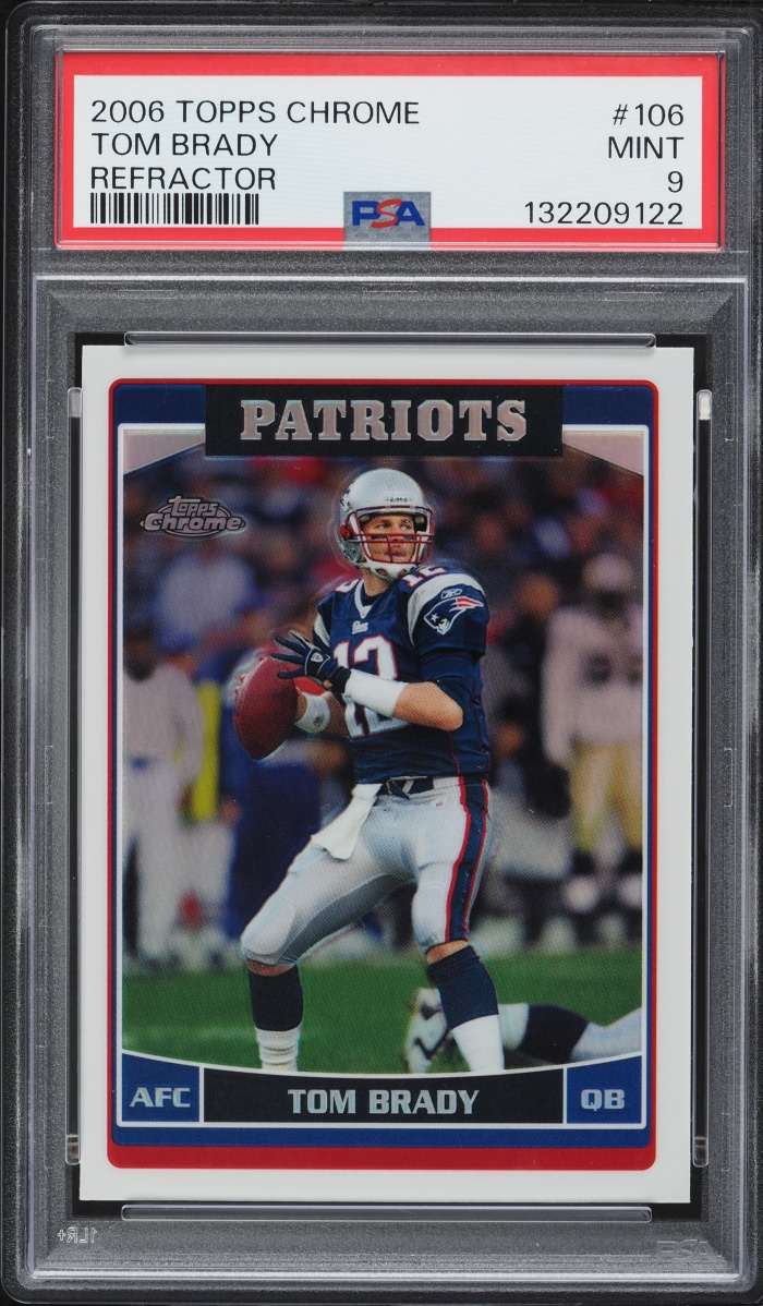 2006 Topps Chrome Refractor Tom Brady #106 PSA 9 MINT