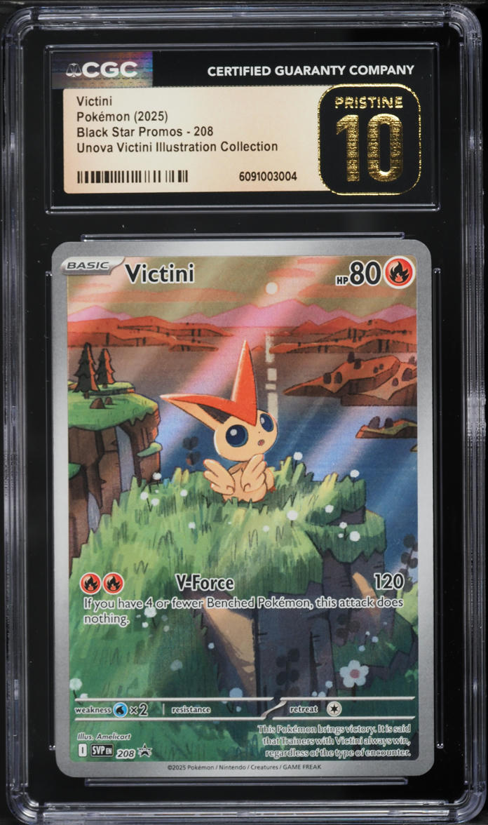 2025 Pokemon SV Promo Unova Illustration Collection Full Art Victini #208 CGC 10 PRISTINE