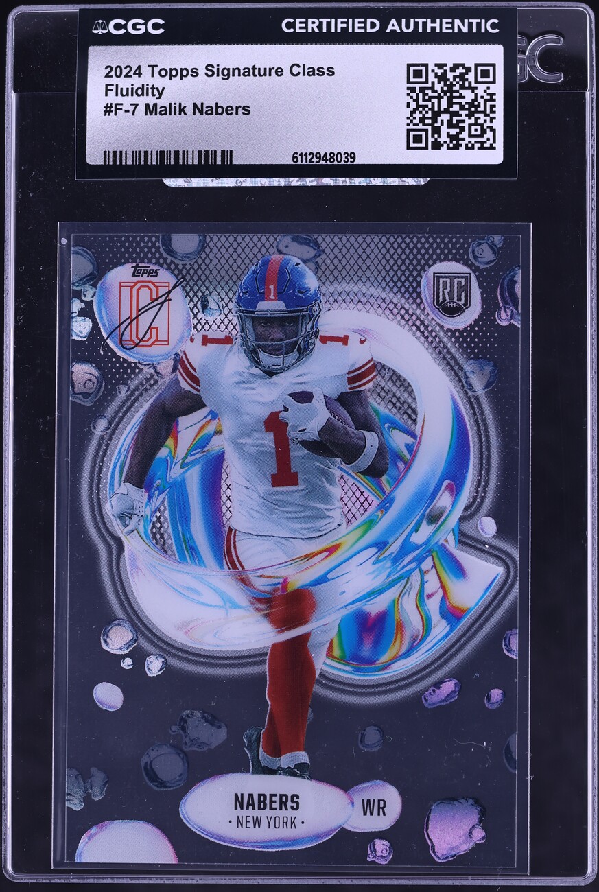 2024 Topps Signature Class Fluidity Malik Nabers ROOKIE #F-7 CGC AUTH