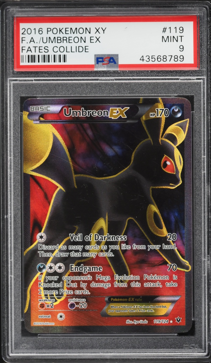 2016 Pokemon XY Fates Collide Full Art Umbreon EX #119 PSA 9 MINT