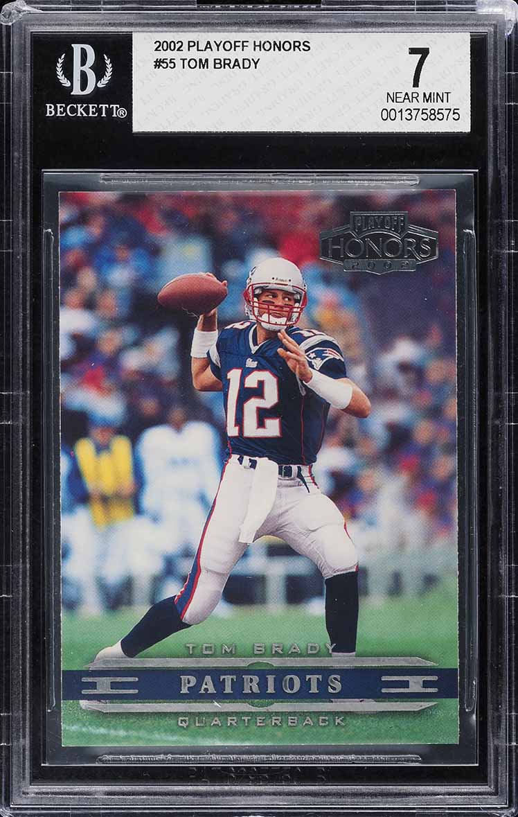 2002 Playoff Honors Tom Brady #55 BGS 7 NRMT