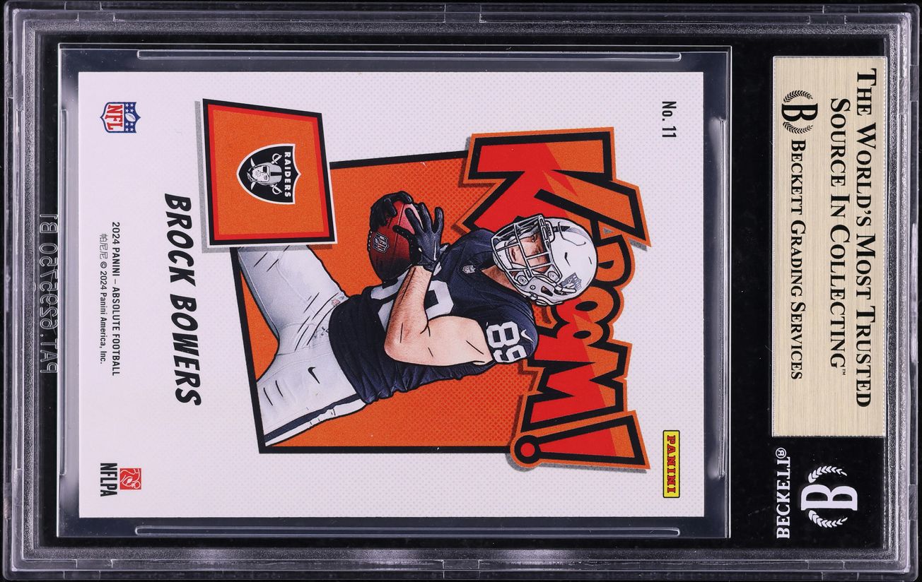 2024 Absolute Kaboom Horizontal Brock Bowers ROOKIE #11 BGS 9.5 GEM MINT