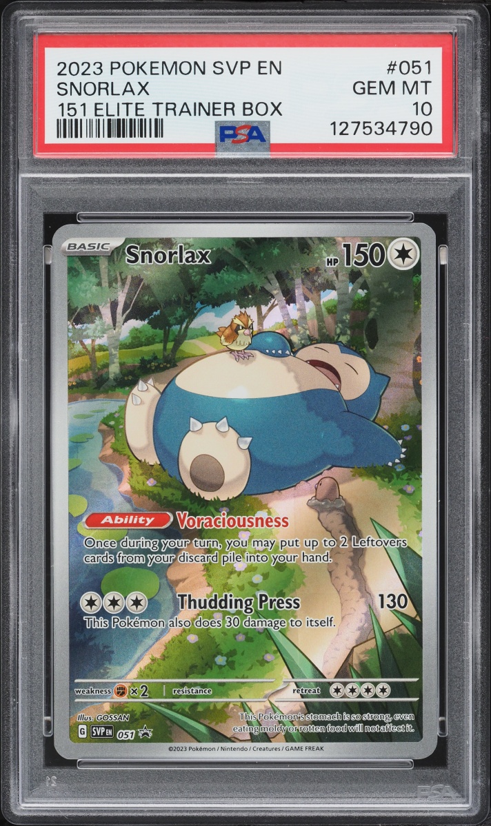 2023 Pokemon Scarlet & Violet Promo 151 ETB Snorlax #51 PSA 10 GEM MINT