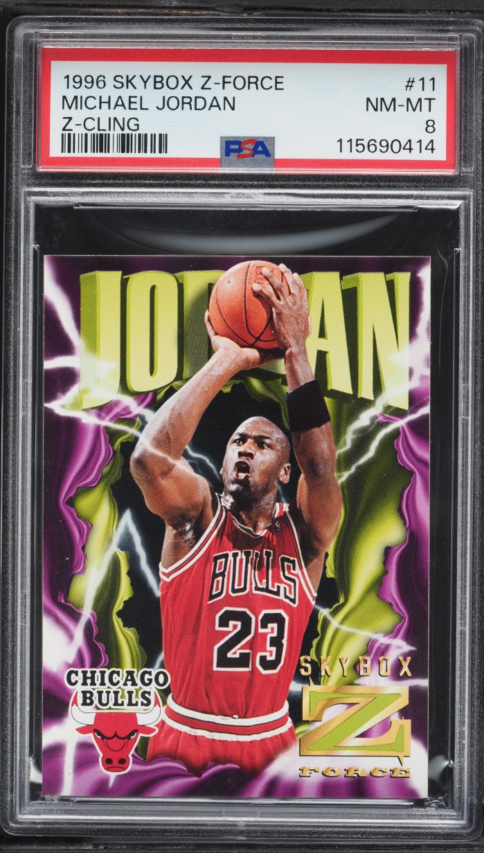 1996 Skybox Z-Force Z-Cling Michael Jordan #11 PSA 8 NM-MT