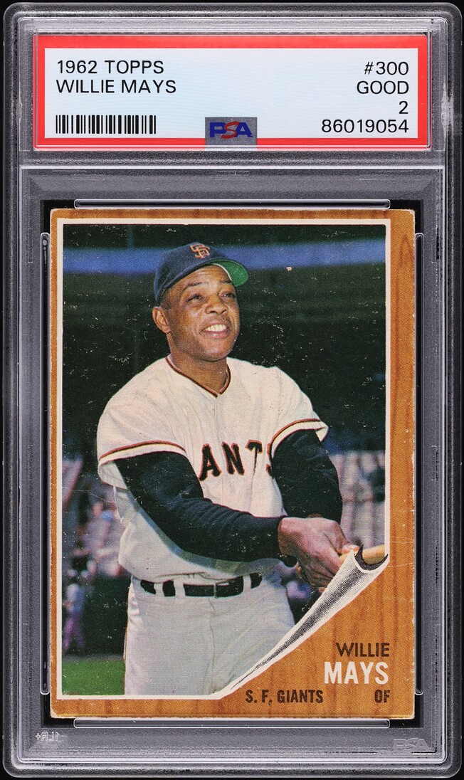 1962 Topps Willie Mays #300 PSA 2 GD