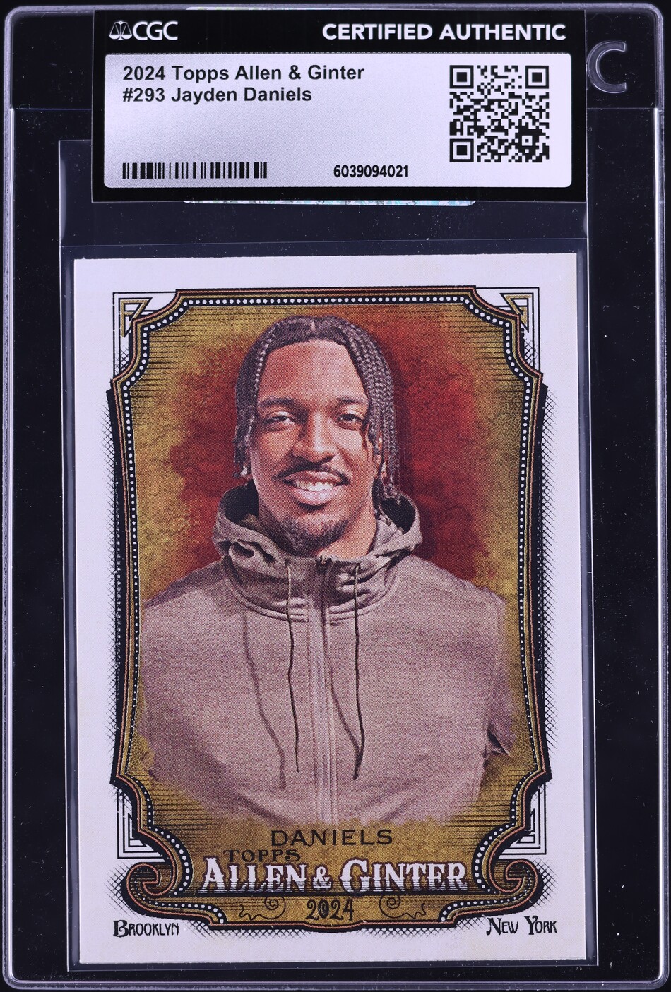 2024 Topps Allen & Ginter Jayden Daniels ROOKIE #293 CGC AUTH