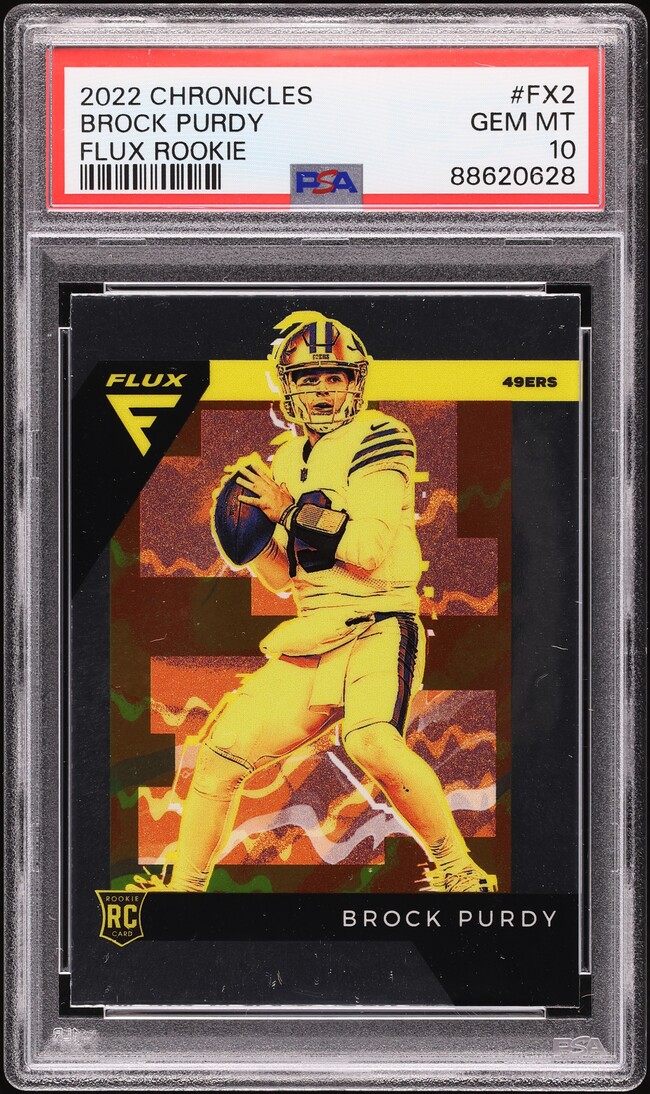 2022 Panini Chronicles Flux Brock Purdy ROOKIE #FX2 PSA 10 GEM MINT