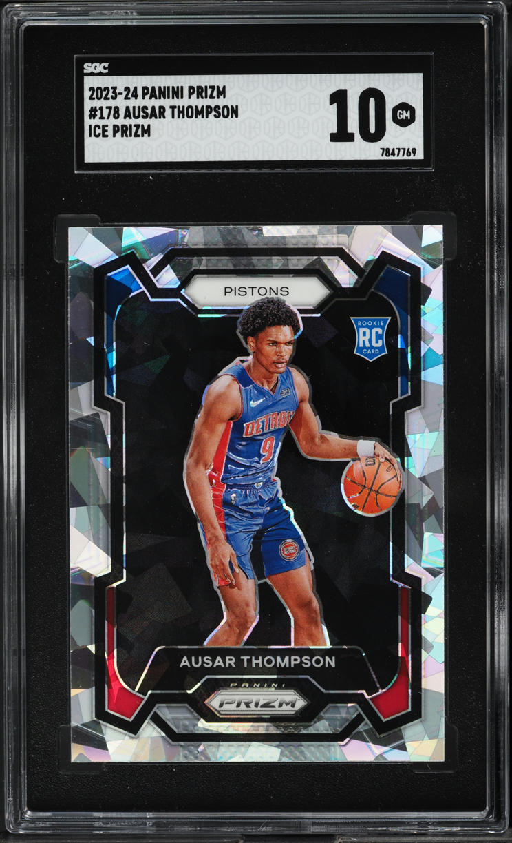 2023 Panini Prizm Ice Ausar Thompson ROOKIE #178 SGC 10 GEM MINT