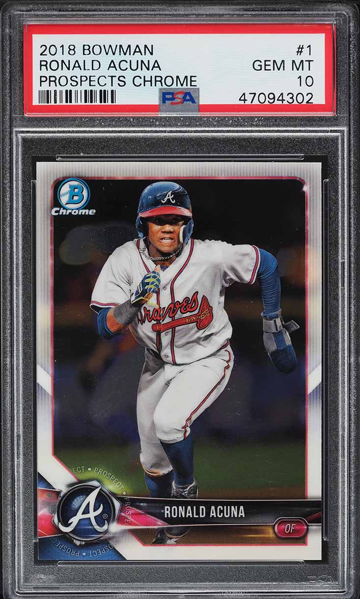 2018 Bowman Chrome Ronald Acuna PROSPECT #BCP1 PSA 10 GEM MINT