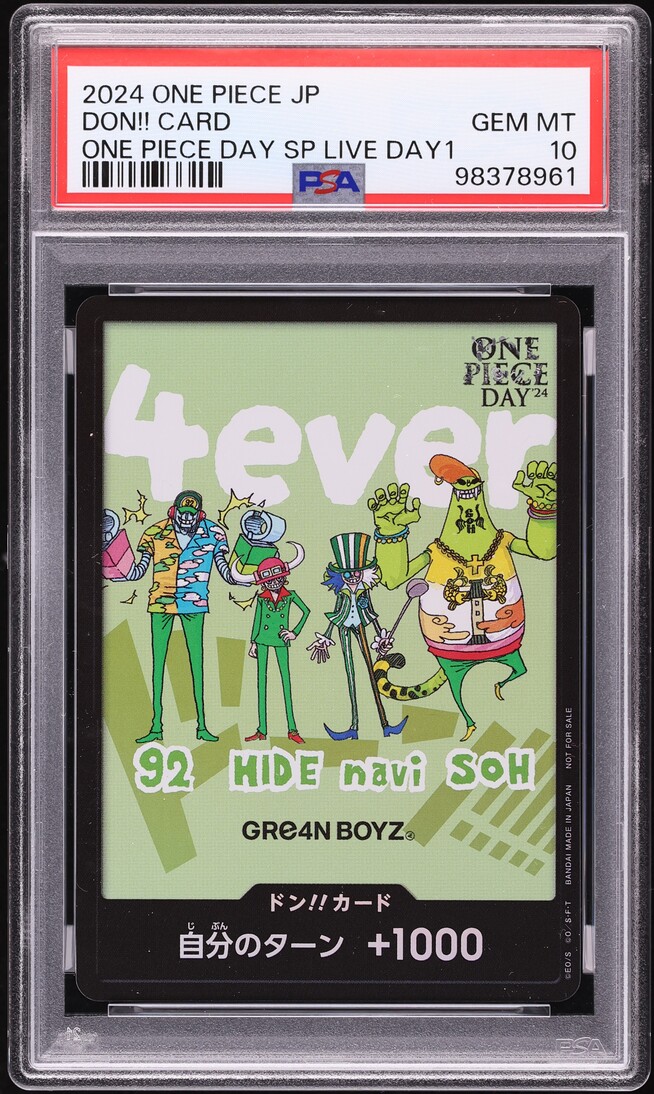 2024 One Piece Japanese Promo One Piece Day SP Live Day1 Don!! Card PSA 10 GEM MINT