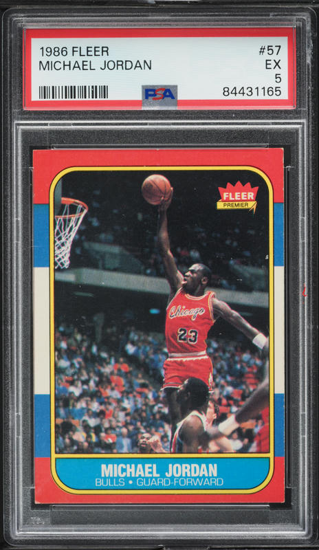 1988 Fleer Basketball Michael Jordan ALL-STAR #120 PSA 8 NM-MT on