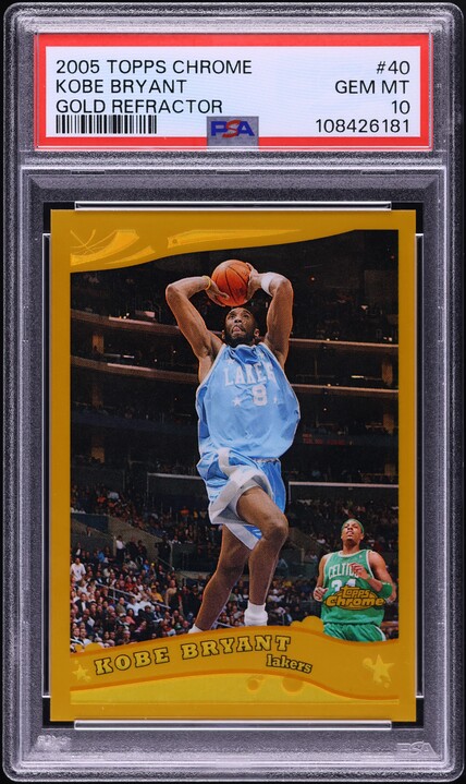 2008 Topps Chrome Gold Refractor Kobe Bryant w/ LeBron James /50