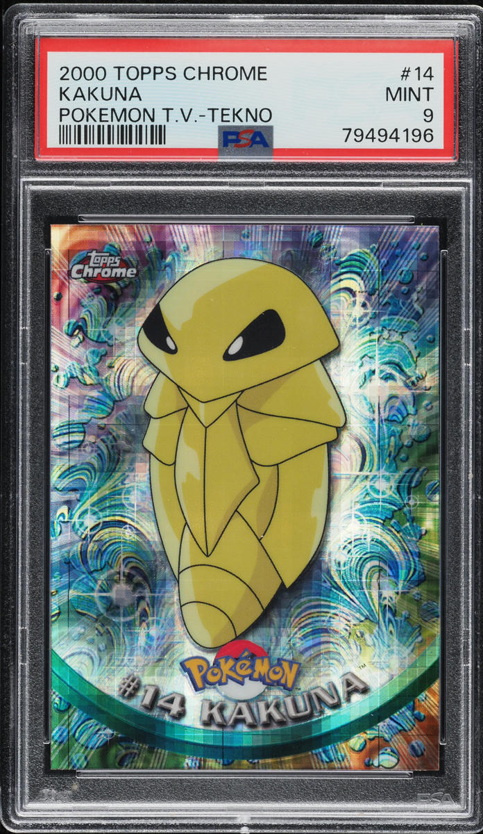 2000 Topps Chrome Pokemon T.V. Tekno Kakuna #14 PSA 9 MINT