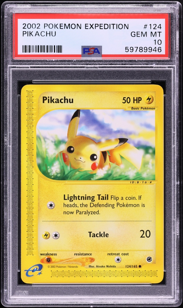 2002 Pokemon Expedition Pikachu #124 PSA 10 GEM MINT