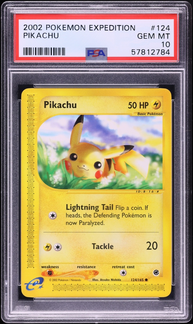 2002 Pokemon Expedition Pikachu #124 PSA 10 GEM MINT