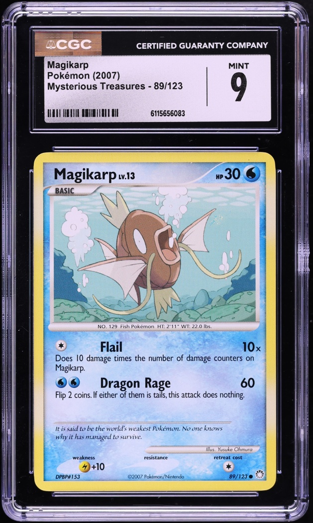 2007 Pokemon Diamond & Pearl Mysterious Treasures Magikarp  #89 CGC 9 MINT