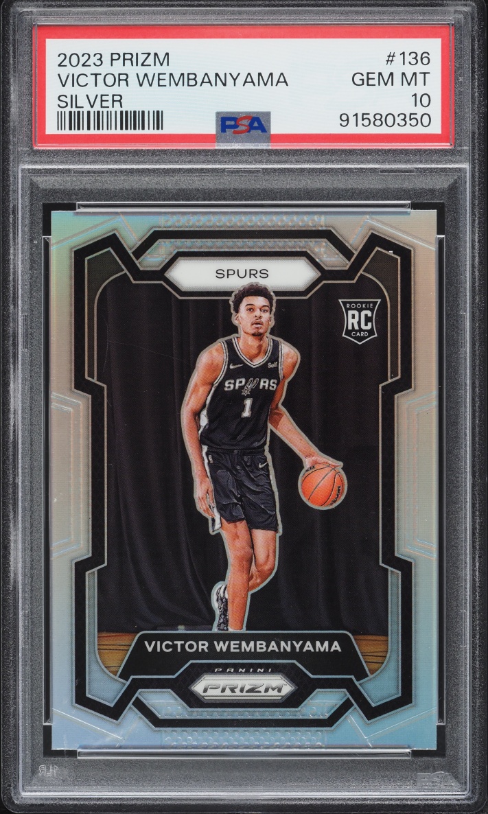 2023 Panini Prizm Silver Victor Wembanyama ROOKIE #136 PSA 10 GEM MINT