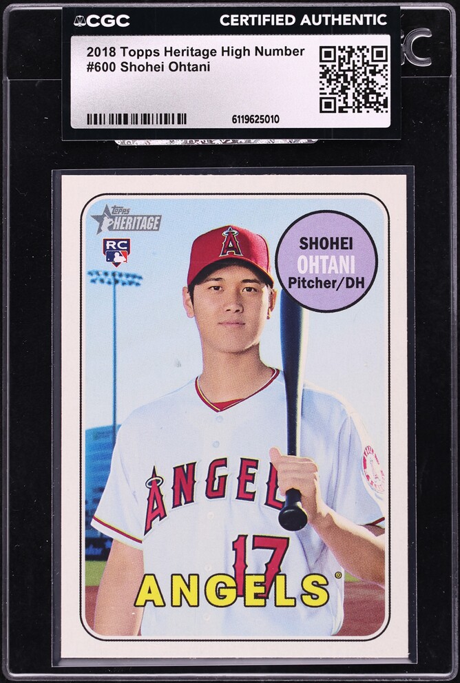 2018 Topps Heritage High Number Shohei Ohtani ROOKIE #600 CGC AUTH