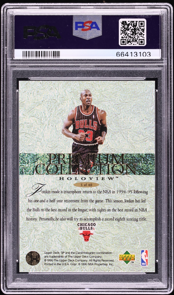1995 SP Premium Collection Holoview Michael Jordan #5 PSA 9 MINT