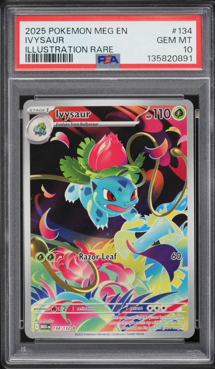 2025 Pokemon Mega Evolution IR Ivysaur #134 PSA 10 GEM MINT