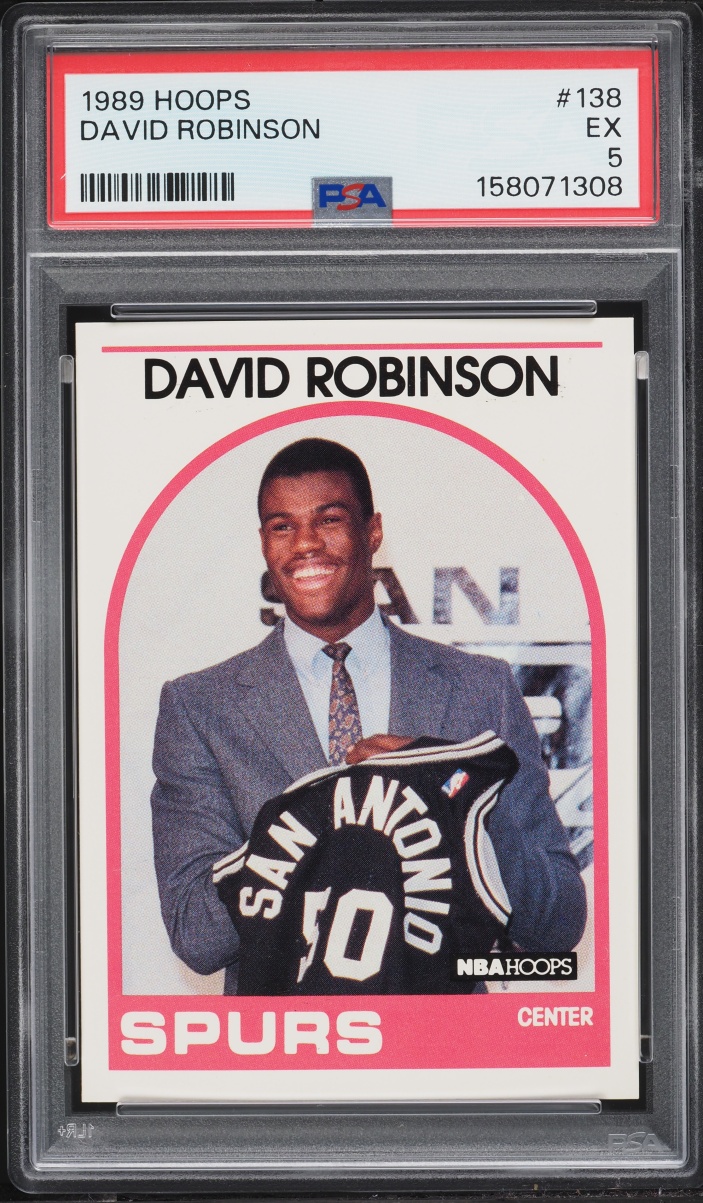 1989 Hoops David Robinson ROOKIE #138 PSA 5 EX