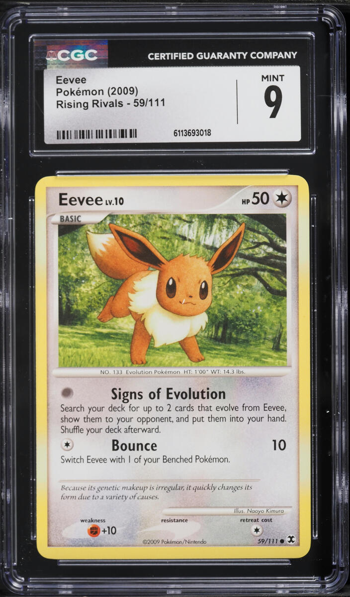 2009 Pokemon Platinum Rising Rivals Eevee #59 CGC 9 MINT